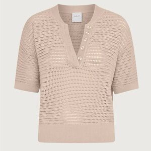 Varley Callie Knit V-Neck Short Sleeve Sweater